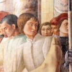 Andrea Mantegna páduai freskóján Janus Pannonius feltételezett alakja, aki a Búcsú Váradtól, az Egy dunántúli mandulafáról, a Saját lelkéhez, a Mikor a táborban megbetegedett költője